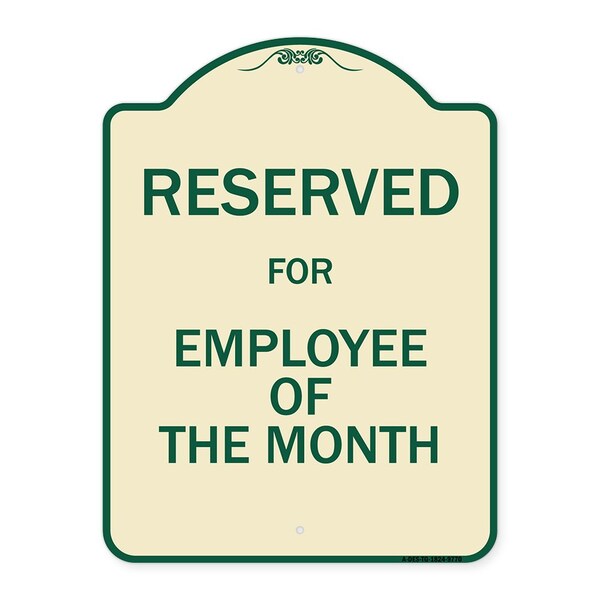 Designer Series-Reserved For Employee Of The Month Tan & Green, 24" x 18", TG-1824-9770